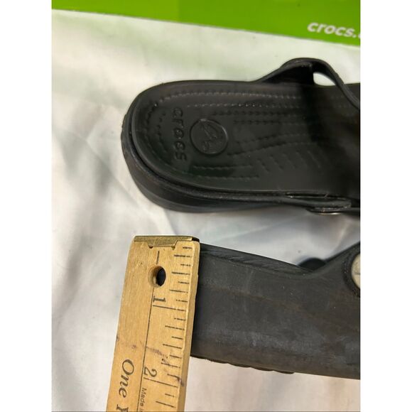 Crocs Sanrah size 8 Black sandals wedges - Picture 8 of 9